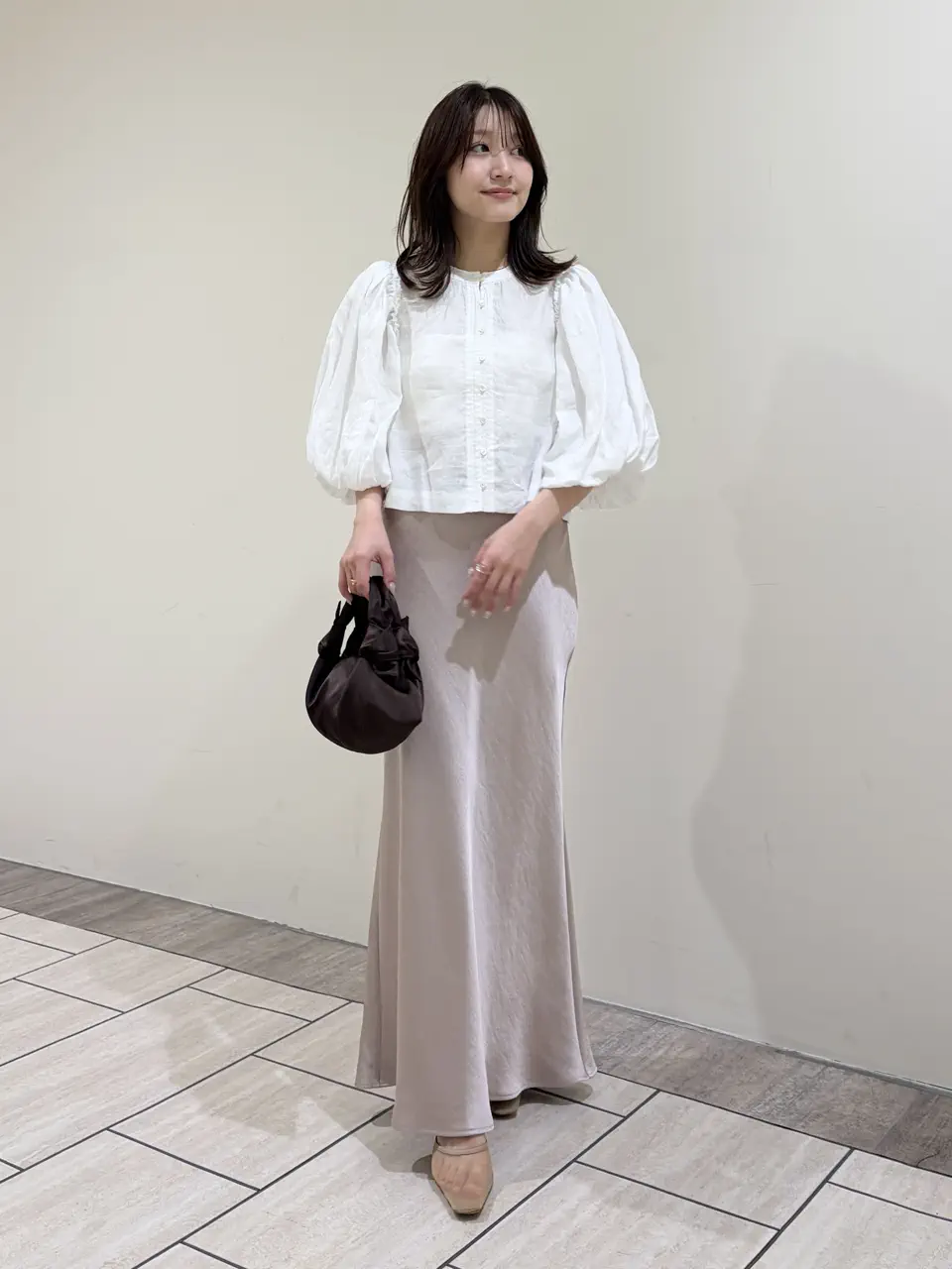 3Mbow.a PAHU BLOUSE パフブラウス 2wayパフブラウス