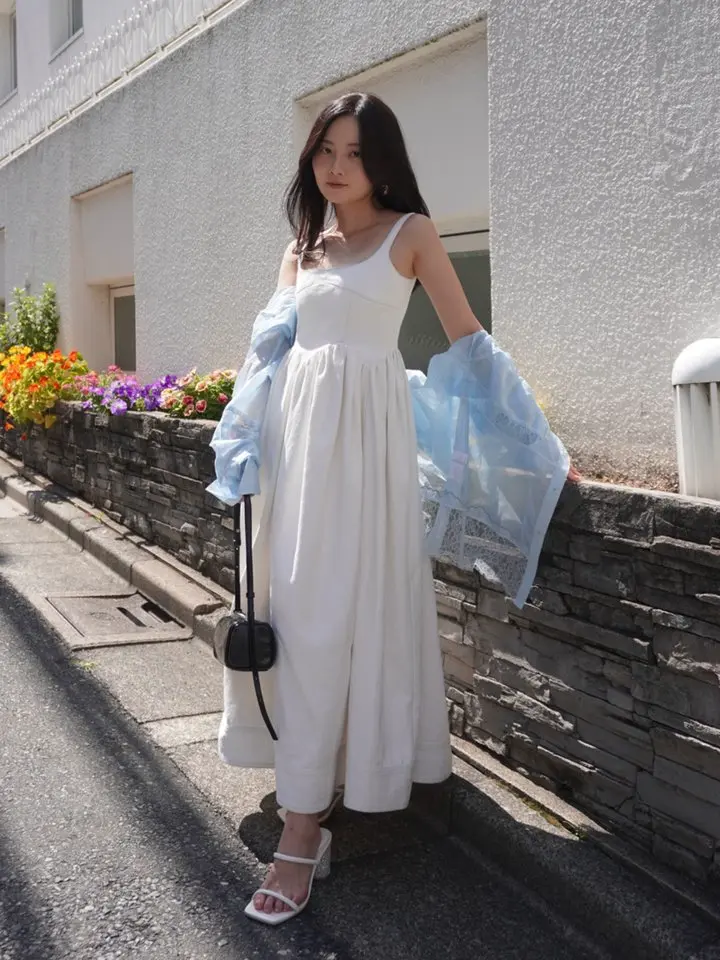 【新品】 eimy istoire ビスチェ コンビ オーバーシャツ ワンピース デニムビスチェワンピース