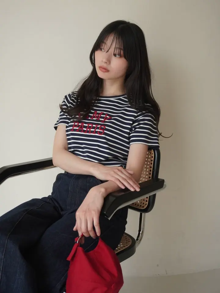 EIMY PARISボーダーTシャツ