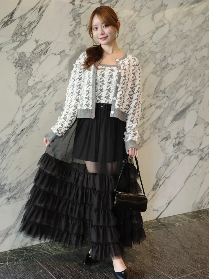 TULLE TIERED LAYERED SKIRT