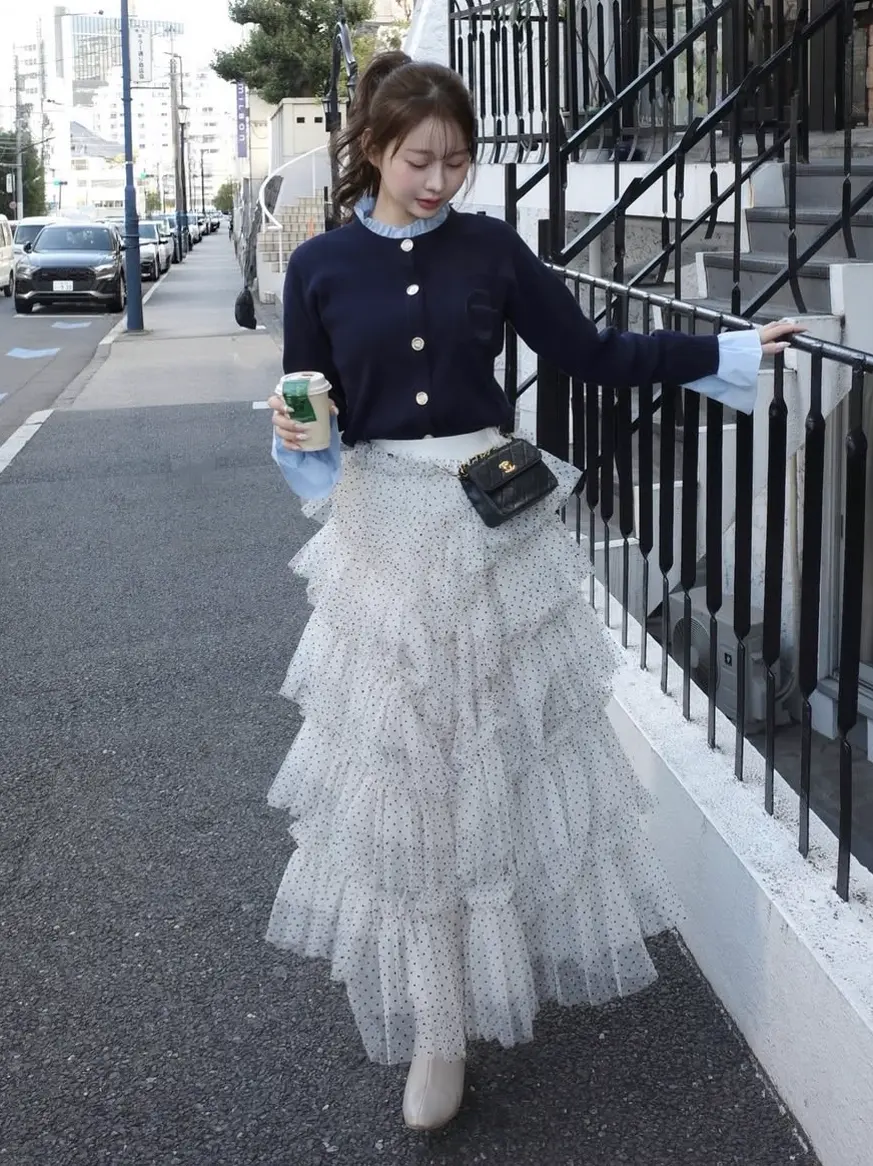 CAMILLE DOT JACQUARD TOP