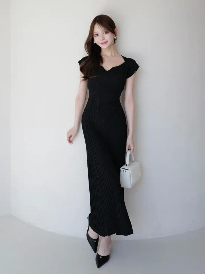 2026 SPRING collection Rib-Knit Flare Dress