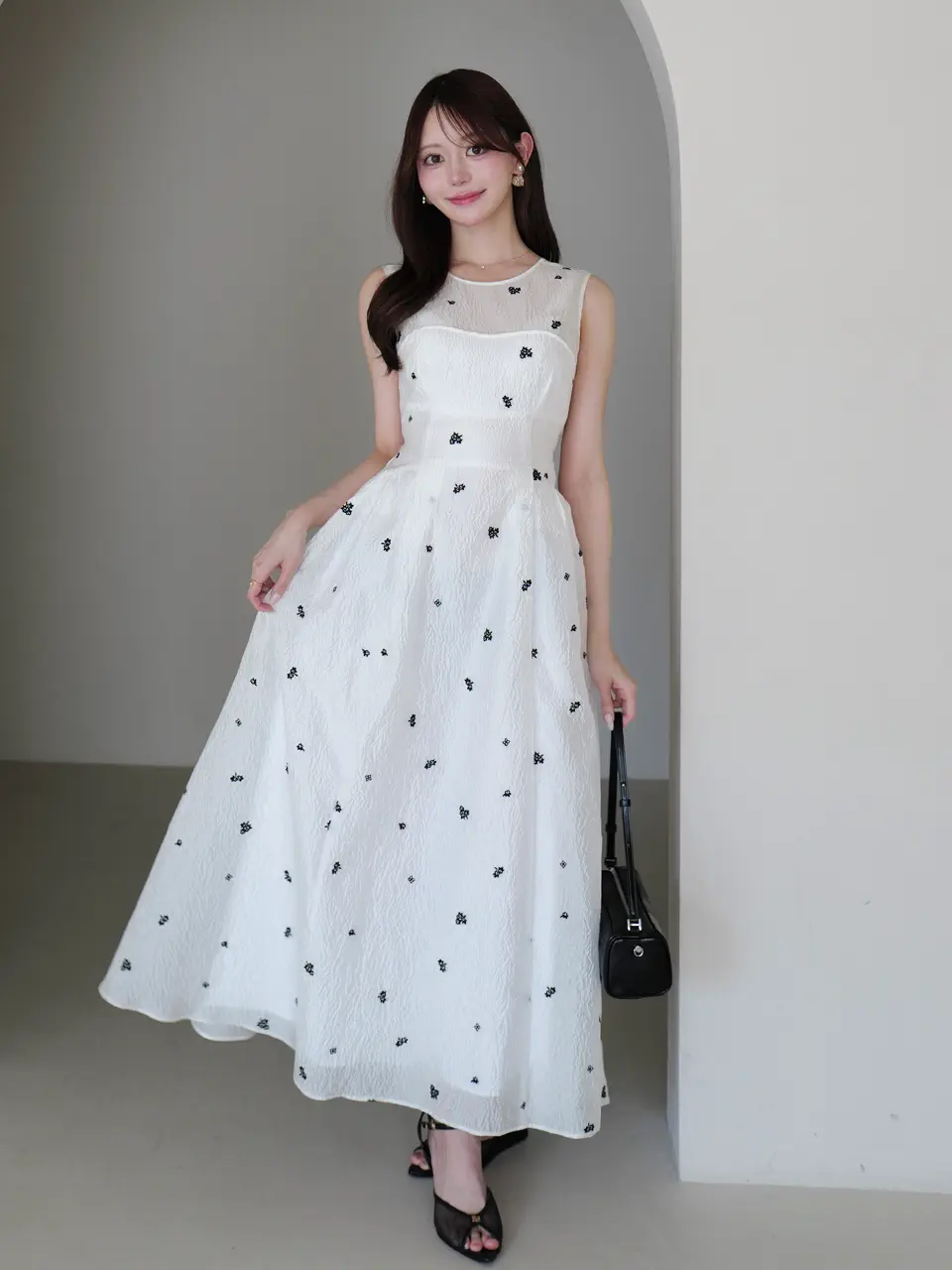 CAMILLE DOT JACQUARD TOP