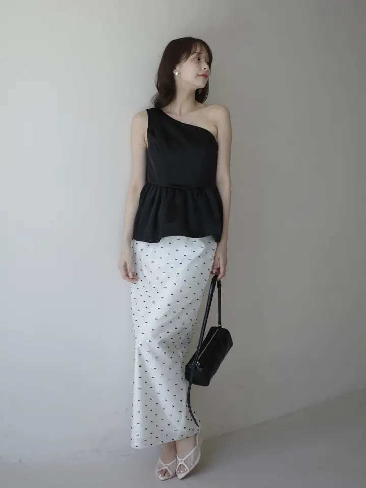 CAMILLE DOT JACQUARD SKIRT