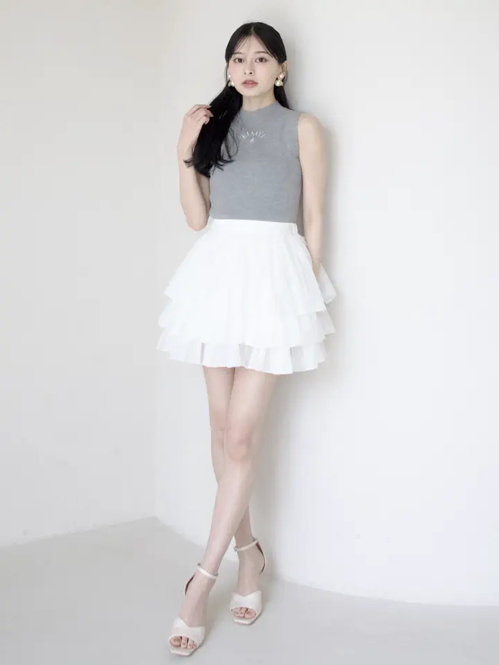 ORGANZA COMBI KNIT DRESS