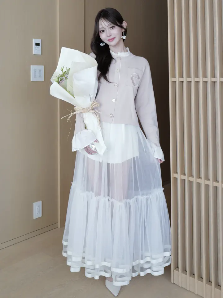 SHEER TULLE SKIRT