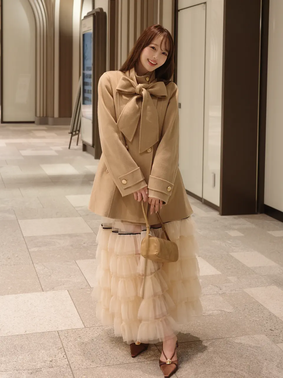 EM GOLD BUTTON WOOL COAT