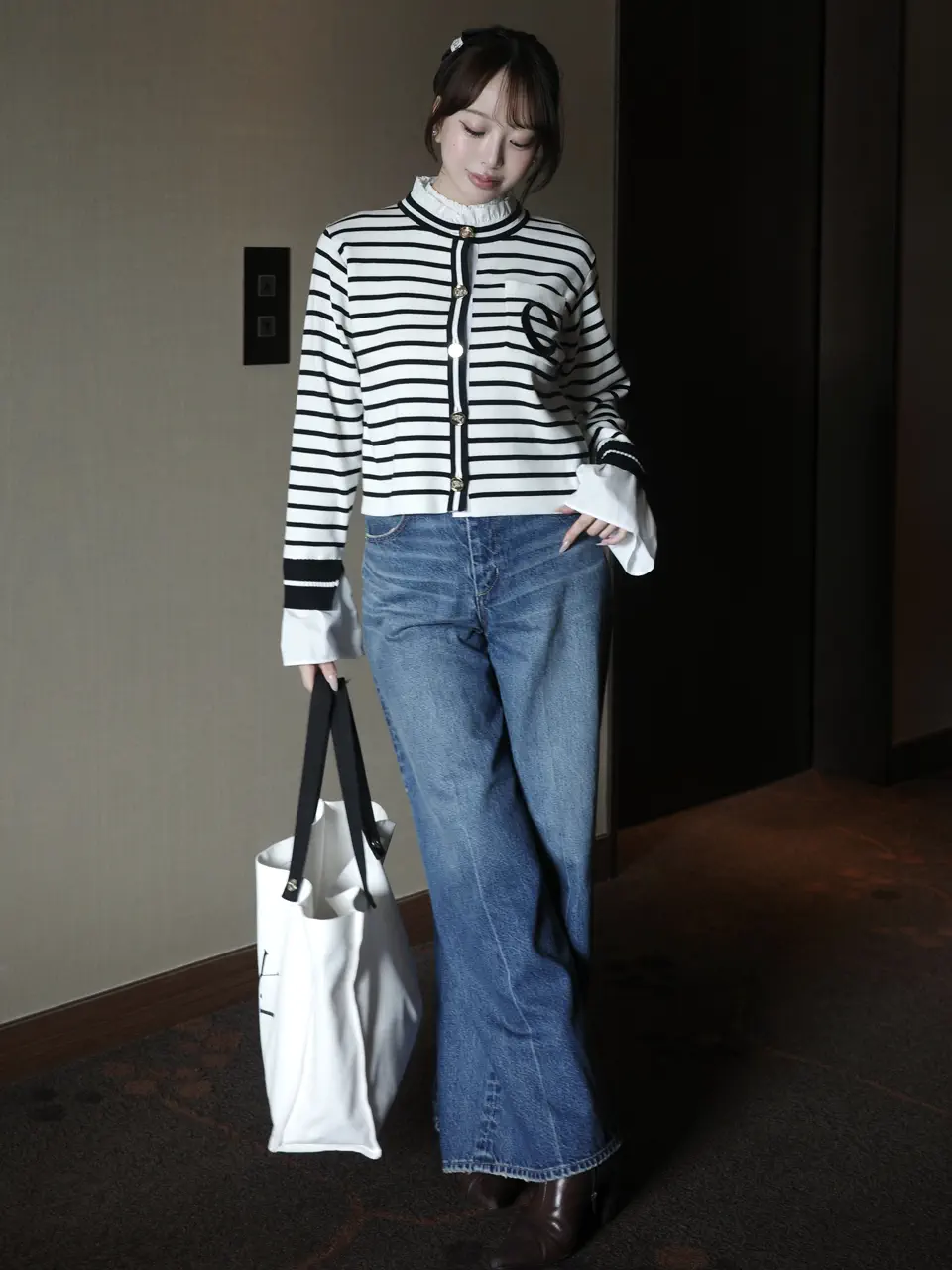 【Best Seller】ATTACHED COLLAR CARDIGAN