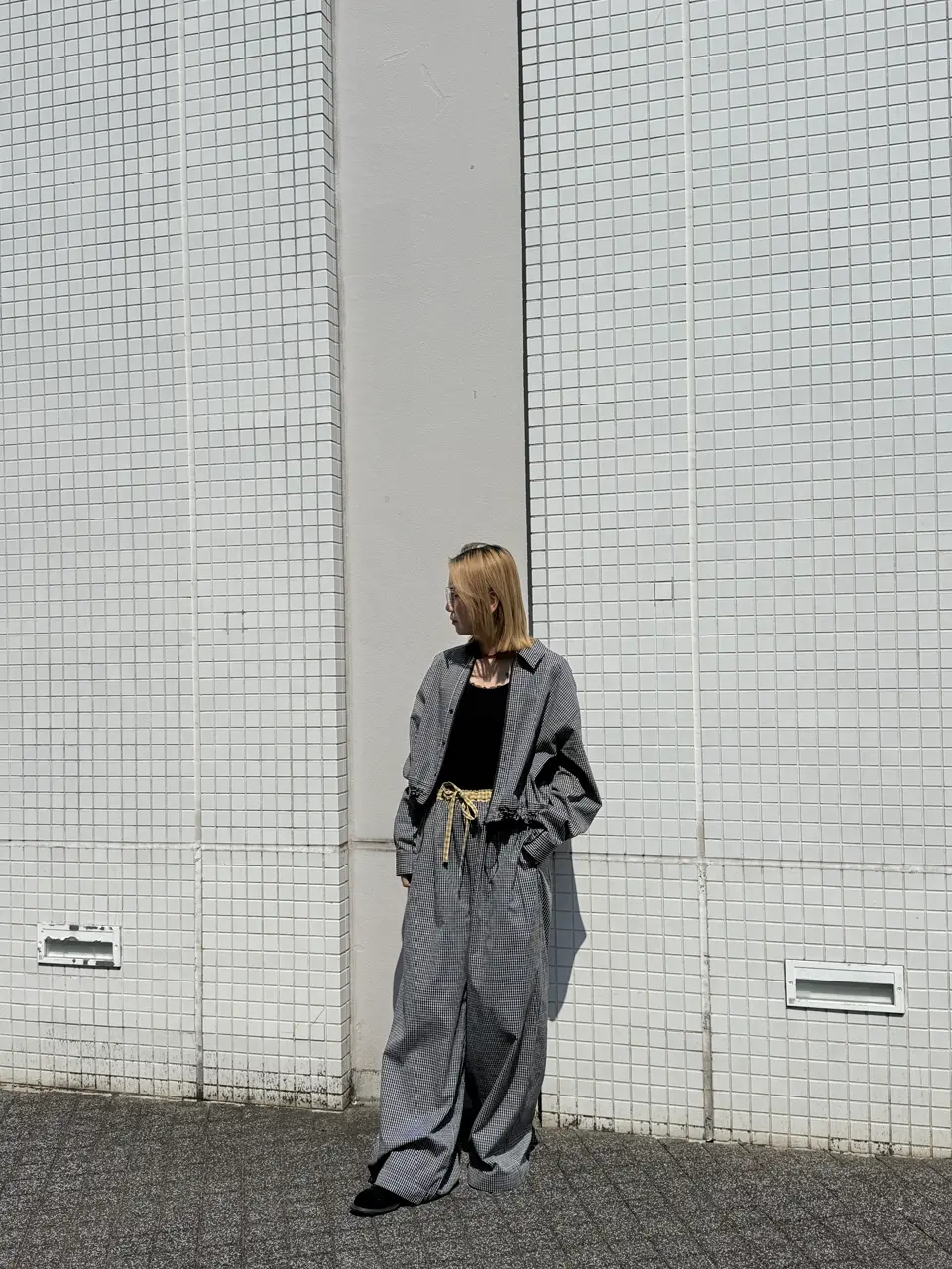 DADDY CHECK ZIP UP SHIRT