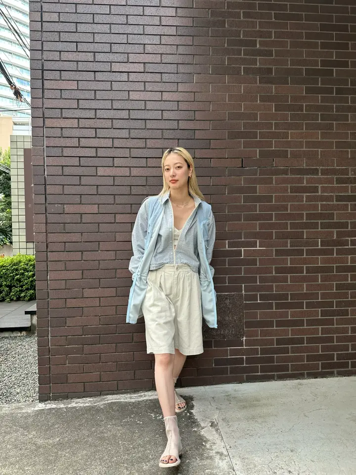 DADDY CHECK ZIP UP SHIRT
