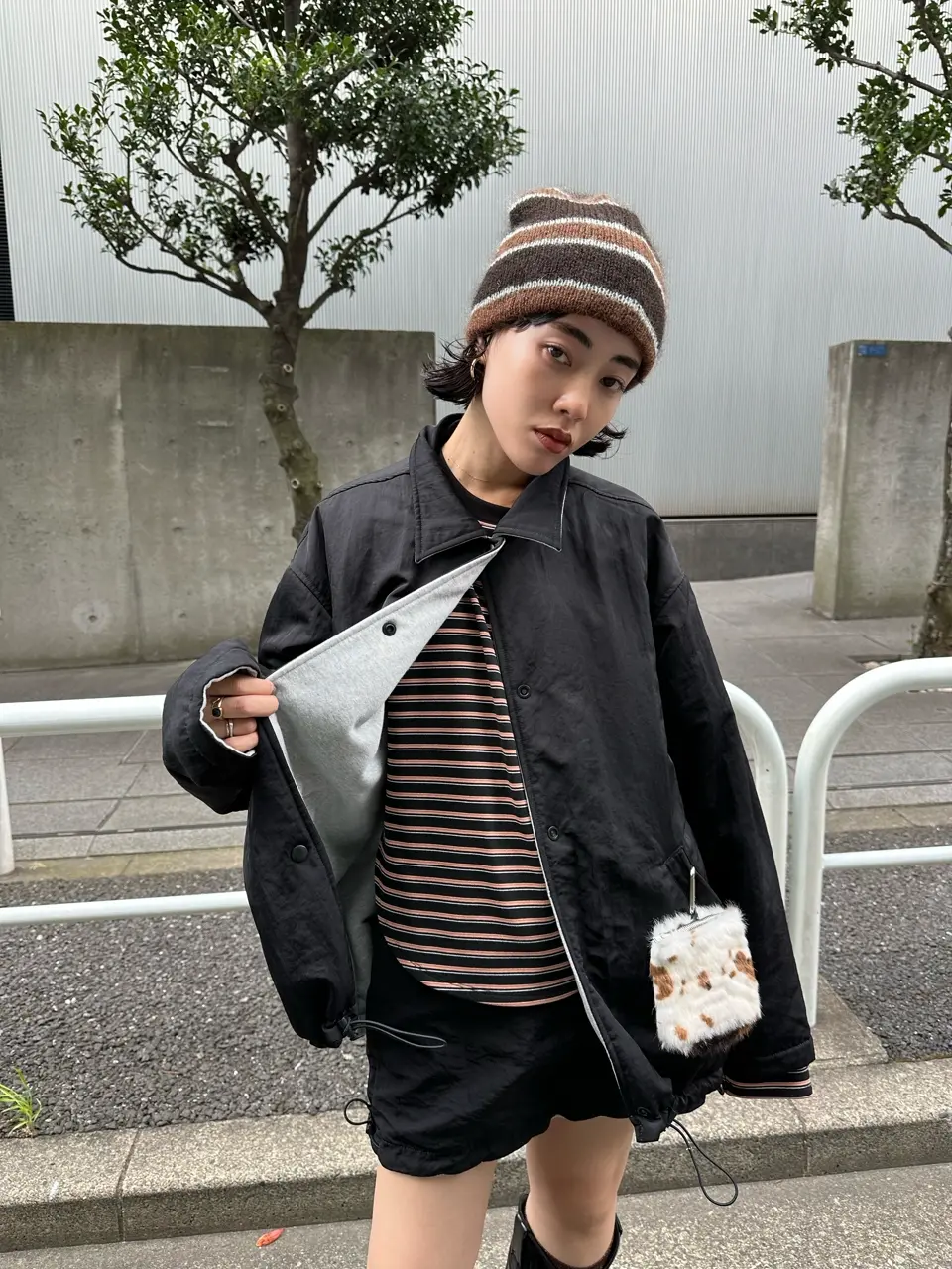 FRENCH TERRY REVERSIBLE COACH JACKET