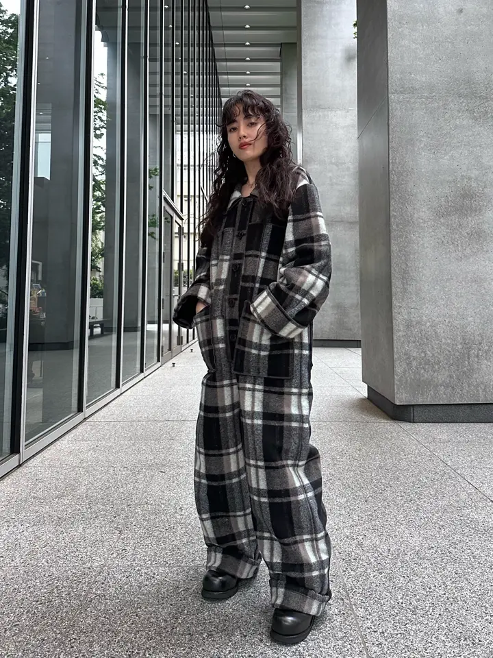 値下げ！F/CE. CHECK JUMPSUIT /エフシーイージャンプスーツ COZY PACTH JUMP SUIT