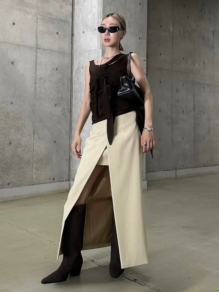 SLIT LAYERED LONGSKIRT – JOSEMOON