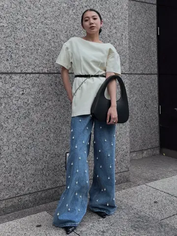 CHAIN BELT PATENT with PEARL – JOSEMOON