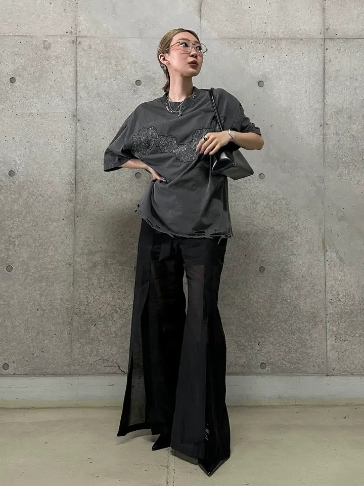 パンツ josemoon CROSS SLIT SHEER PANTS CROSS SLIT SHEER PANTS – JOSEMOON