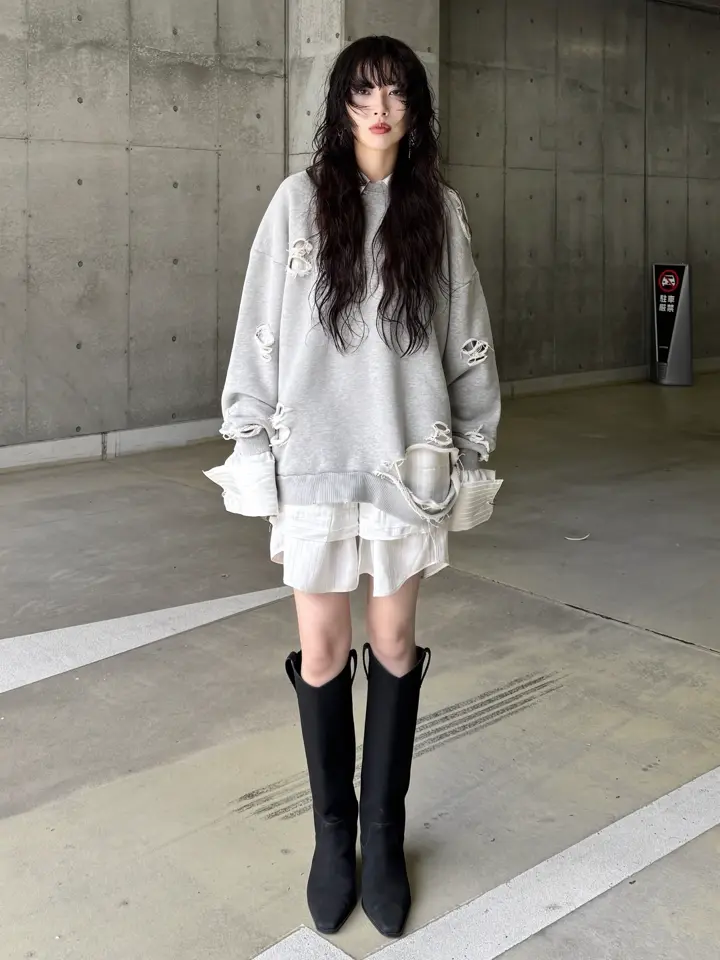 JOSEMOON SATIN STRIPE SHIRT