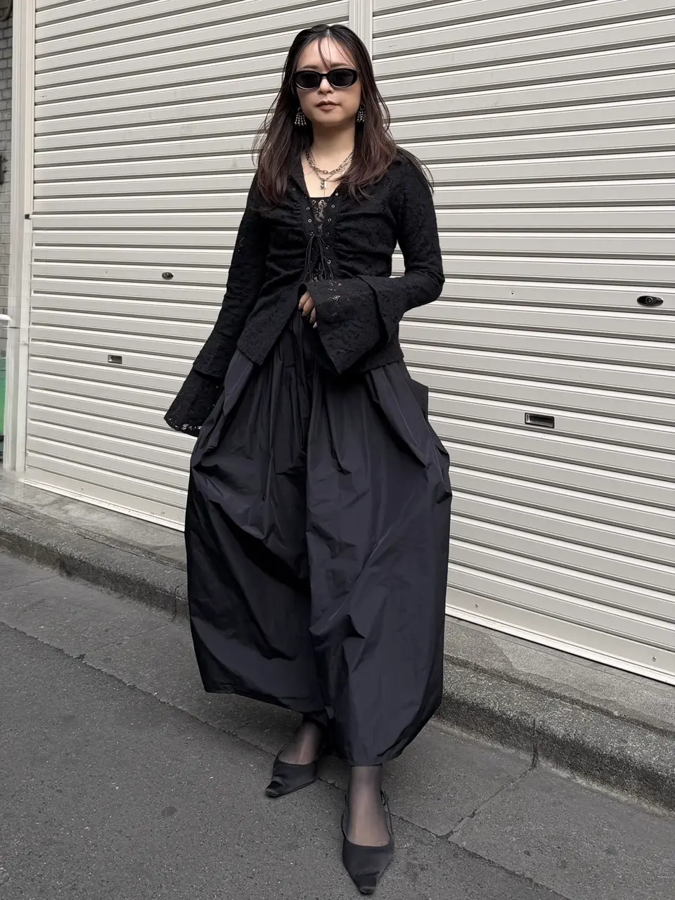 COWL TUCK LACE DRESS – JOSEMOON
