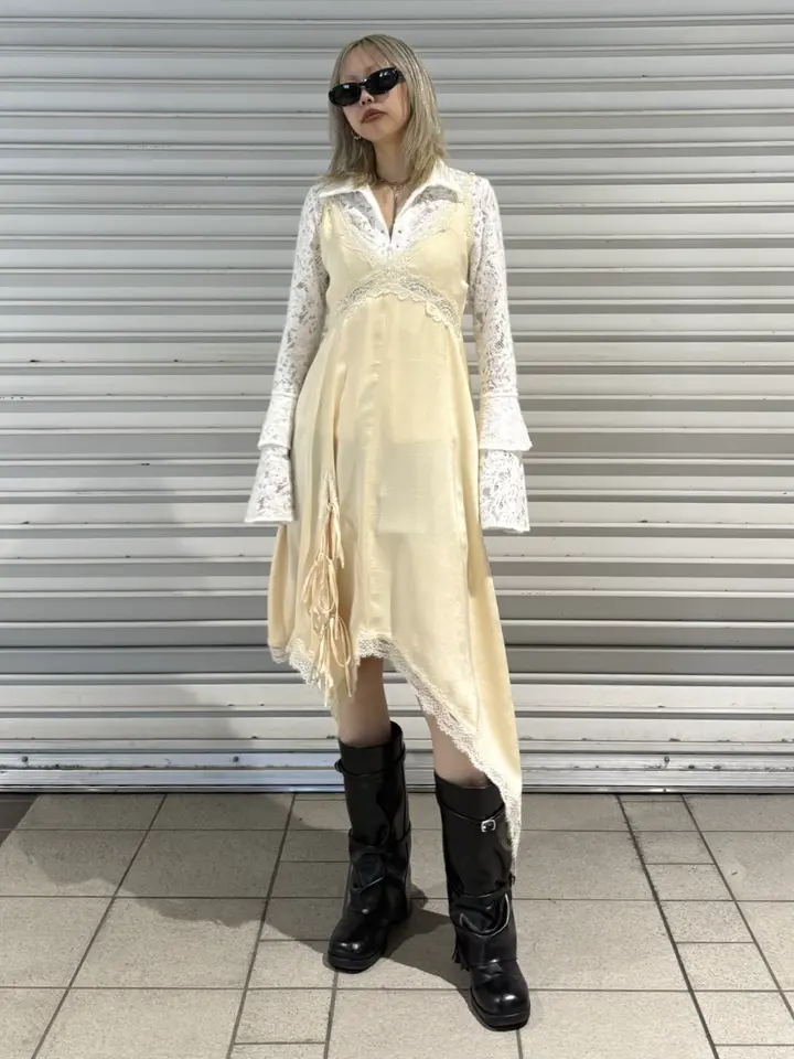 SIDE CUTTING LACE DRESS – JOSEMOON