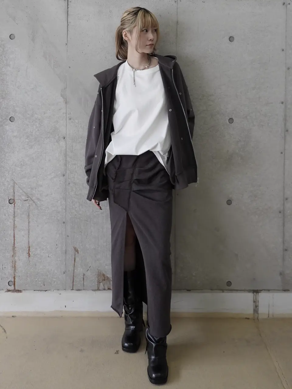 ASYMMETRY CUT SKIRT – JOSEMOON