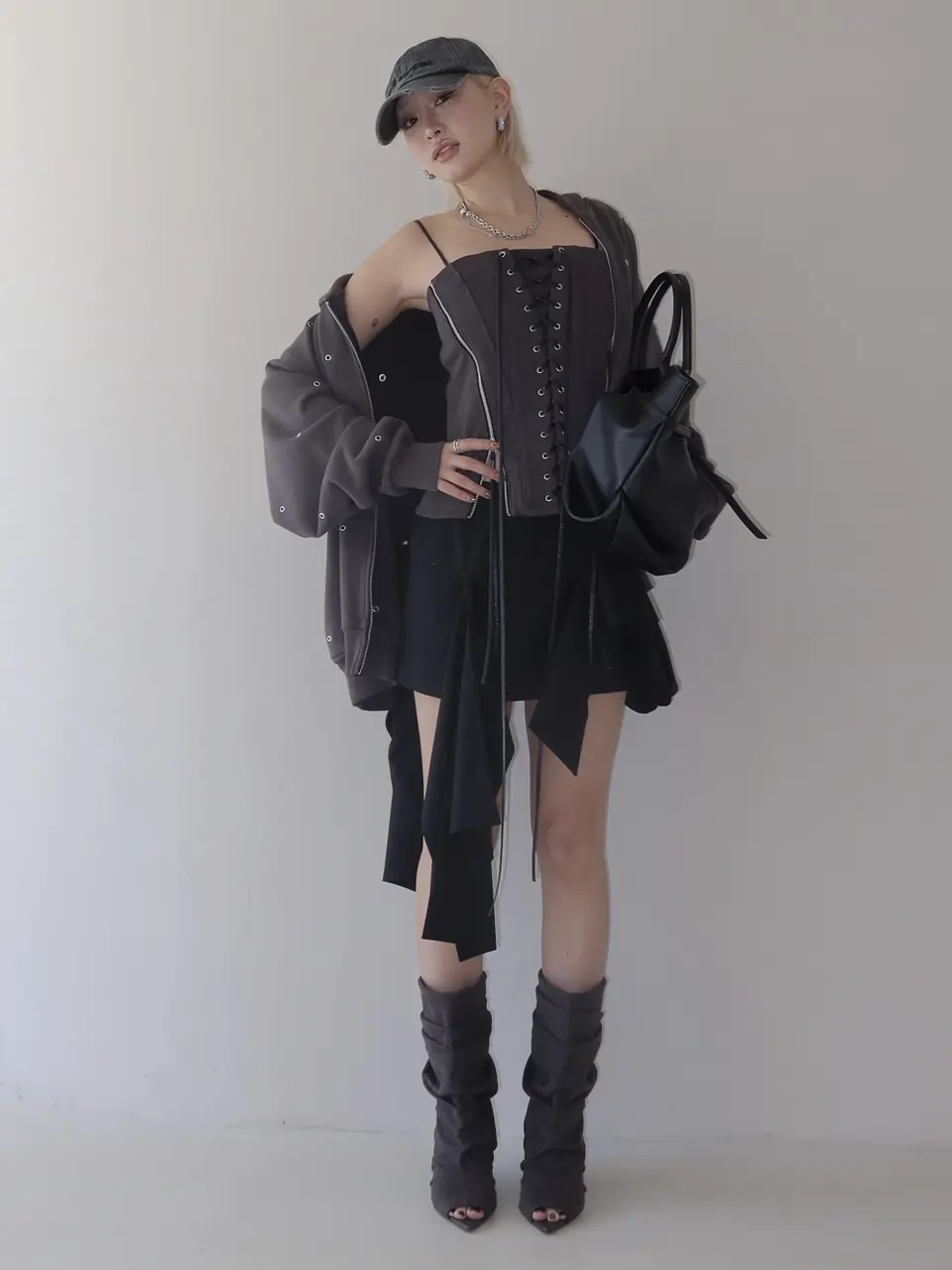 GATHERED OPEN TOE BOOTS – JOSEMOON