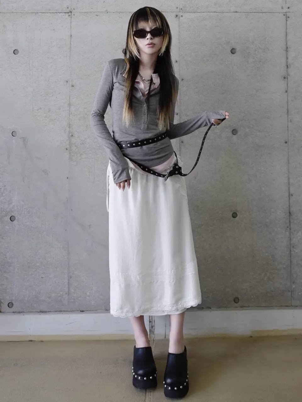 CROSS OVER LACE SKIRT – JOSEMOON