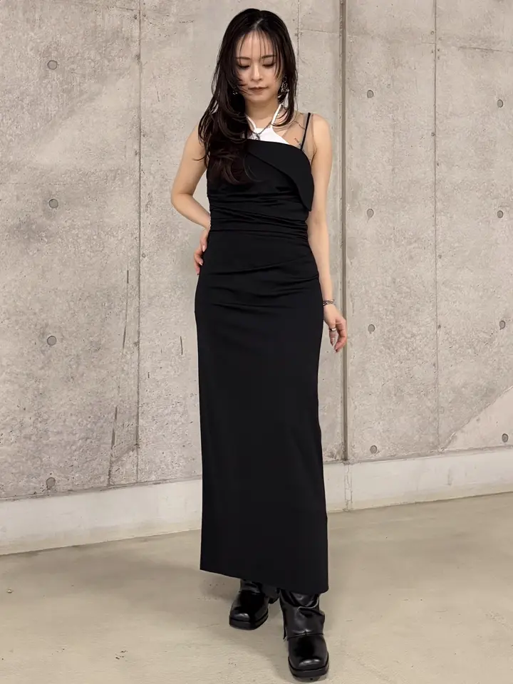 BICOLOR DRAPE DRESS – JOSEMOON