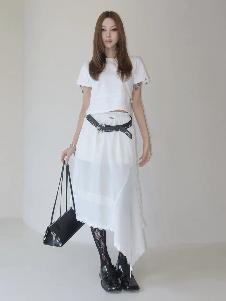 CROSS OVER LACE SKIRT – JOSEMOON