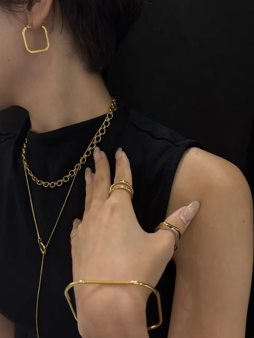 ゴールド]クオードバングル