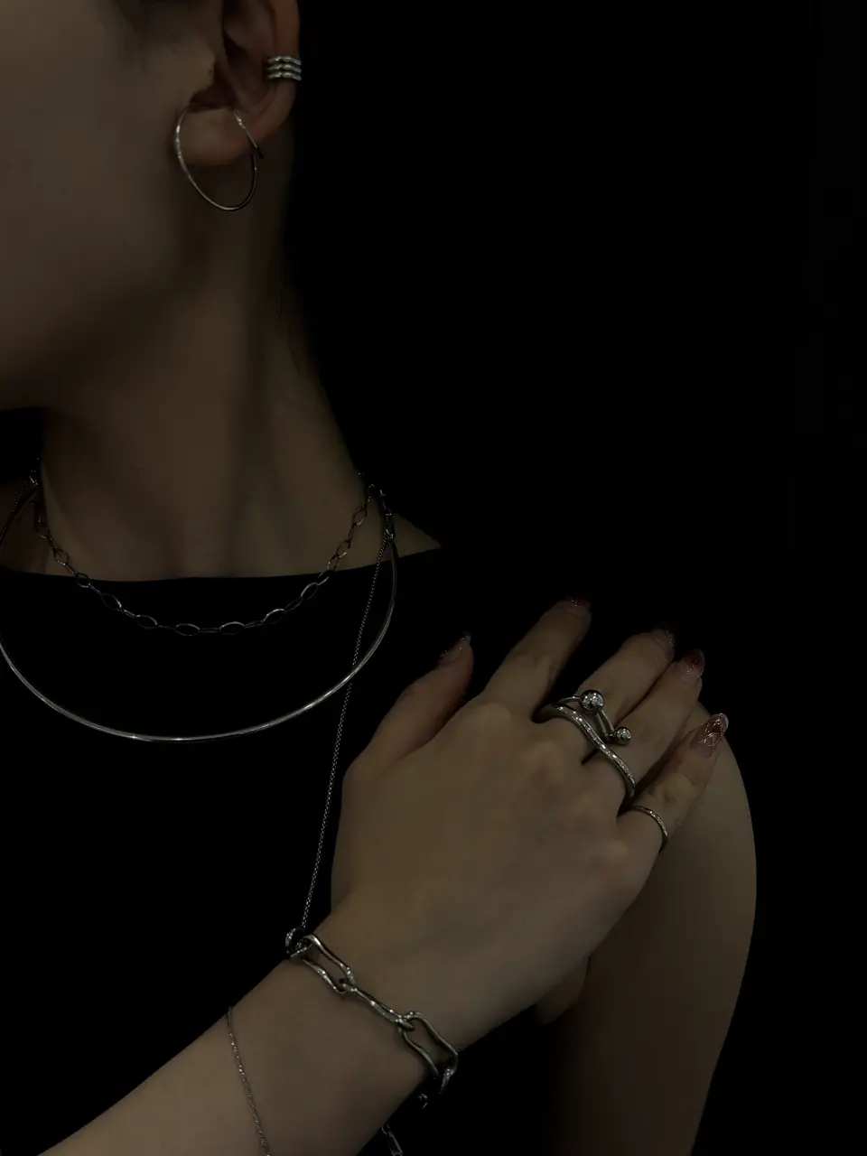 シルバー]ダブルリング