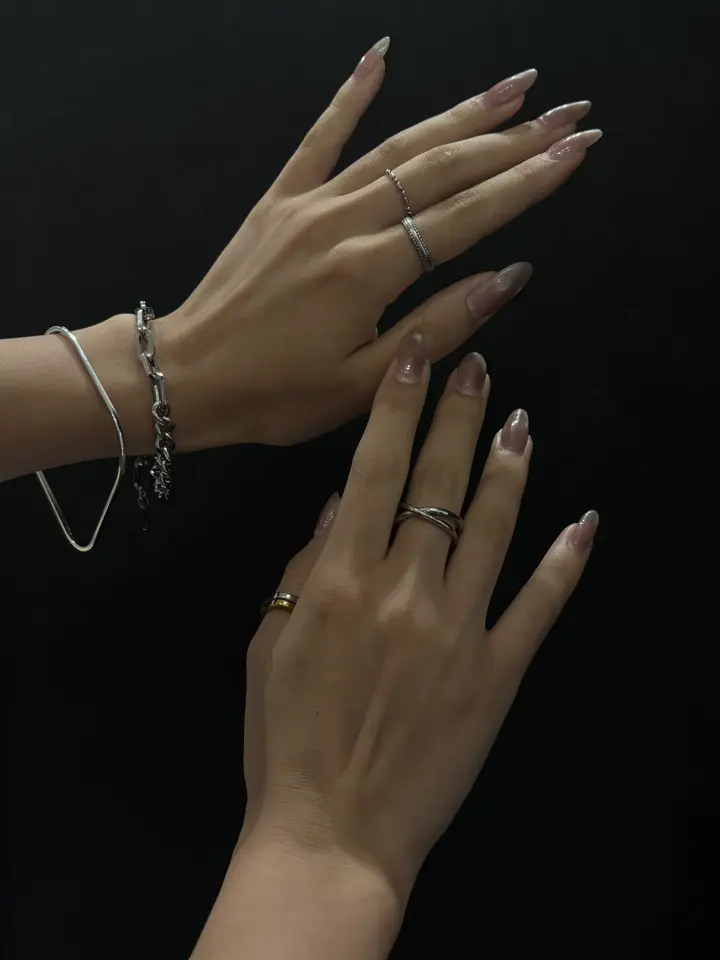 シルバー]MIXボールチェーンリング