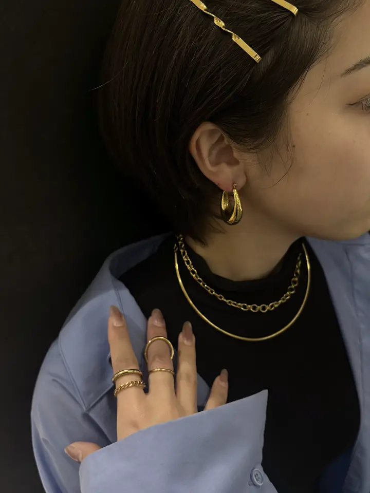 ゴールド]2Pツイストヘアピン