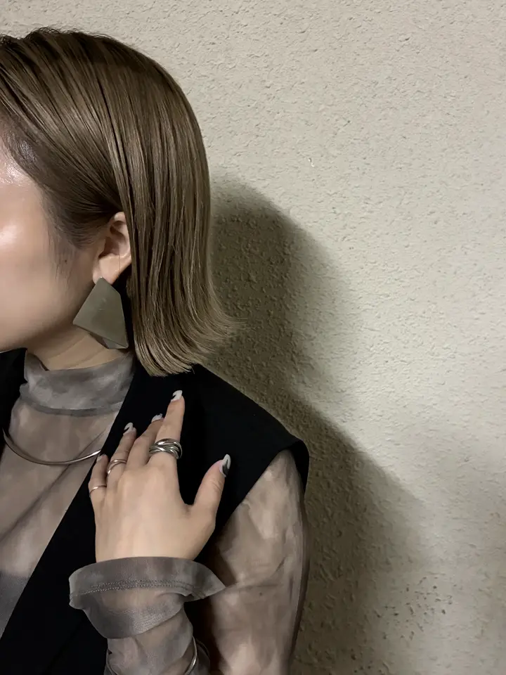シルバー]ジオスパークプレートピアス