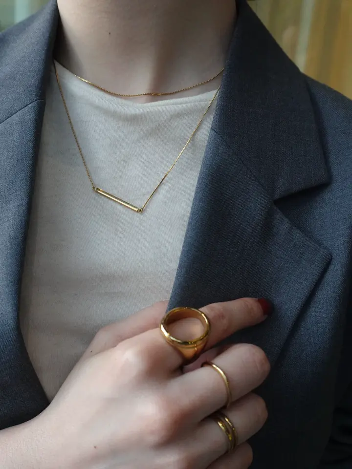 ゴールド]ラウンドオープンリング