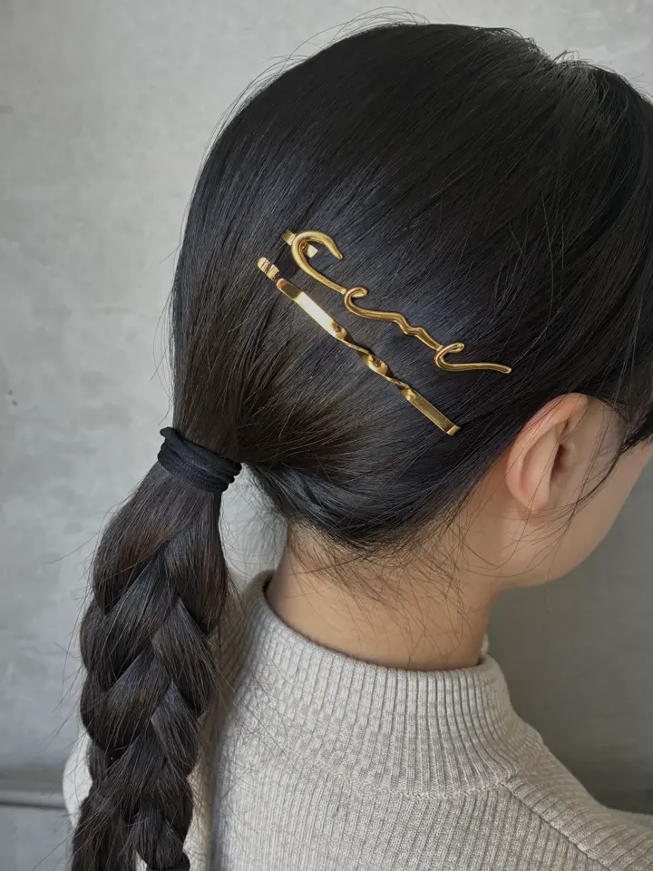 ゴールド]2Pツイストヘアピン