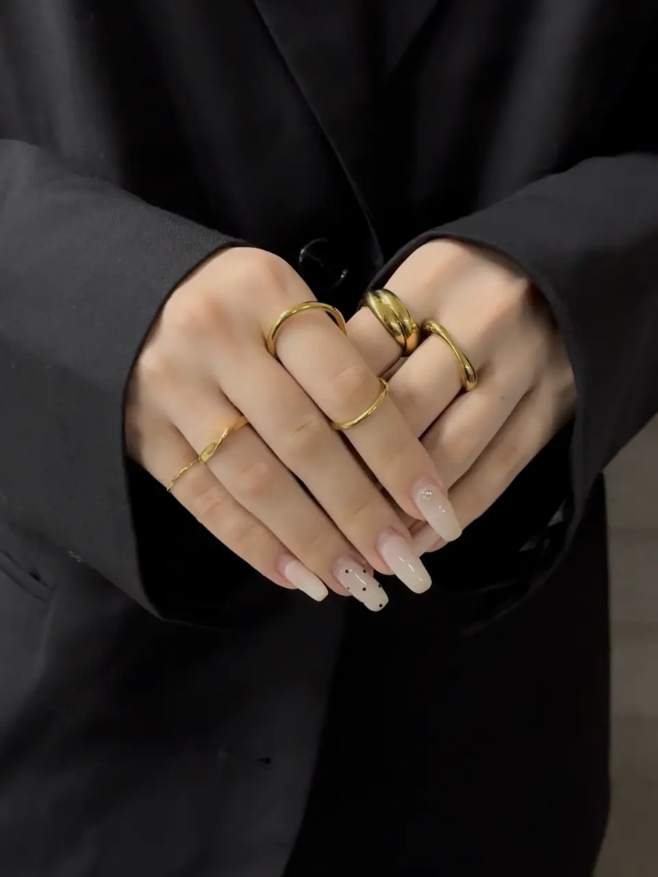 一部予約販売(12月上旬発送予定)】[ゴールド]ツイストピンキーリング