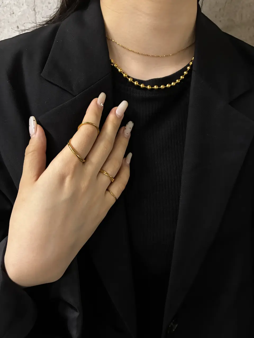 ゴールドトーン ツイストバンドリング 一部予約販売(12月上旬発送予定)】[ゴールド]ツイストピンキーリング