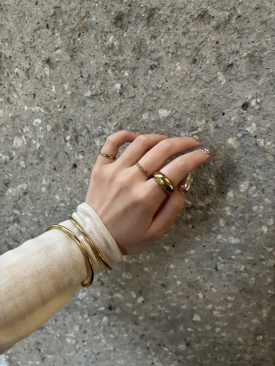 【新品】GARNI ゴールド ストーンリング　ピンキーリング 一部予約販売(11月下旬発送予定)】[ゴールド]ストーンピンキーリング