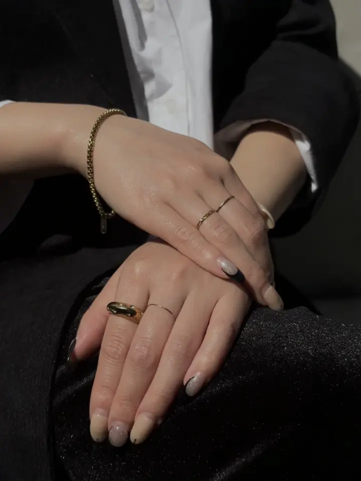 一部予約販売(1月下旬発送予定)】[ゴールド]セグメントストーンリング