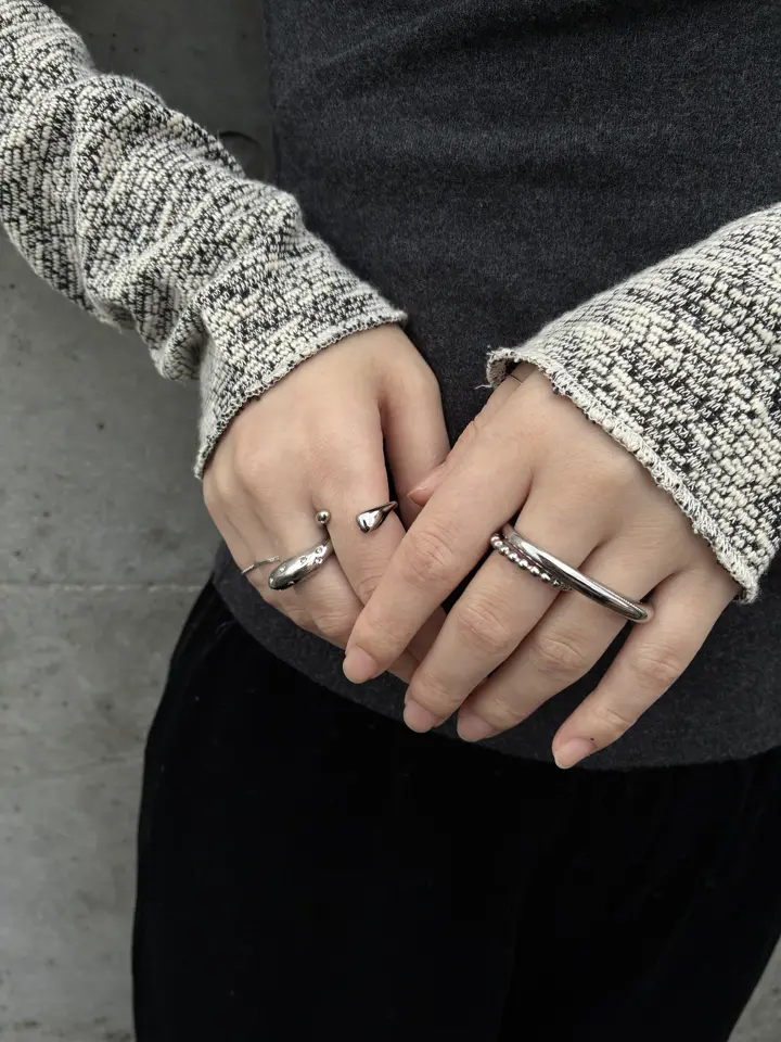 シルバー]ダブルリング