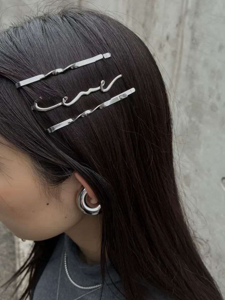 ENFOLD シルバー ヘアピン ENFOLD(エンフォルド)｜Wave ヘアピン/シルバー の通販｜ELLESHOP