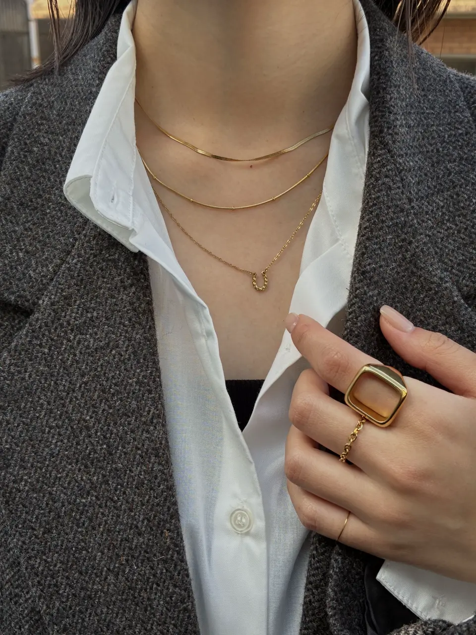 ゴールド]ホースシューネックレス