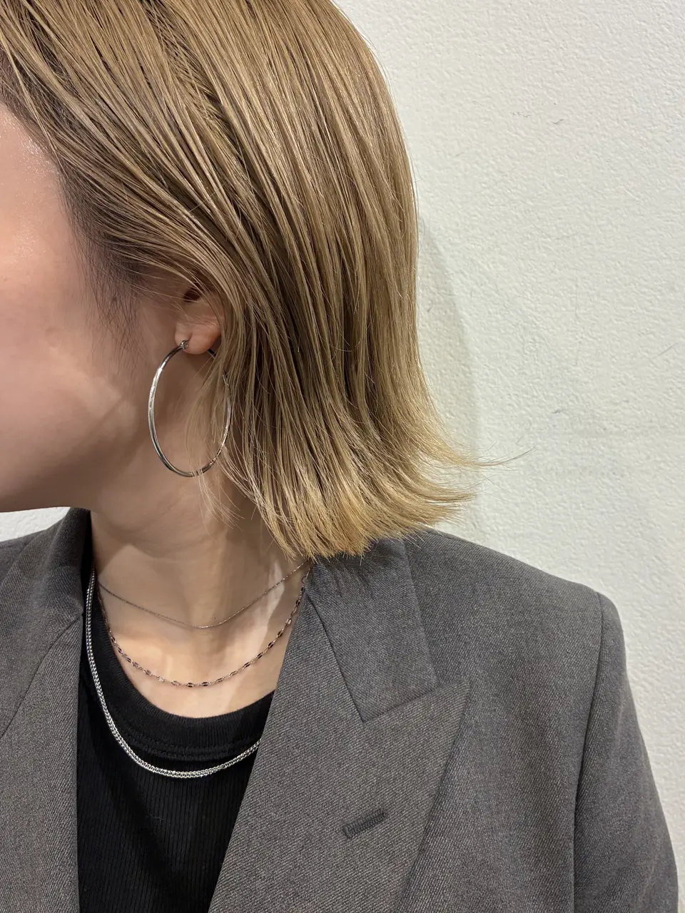 シルバー]ループピアス50mm