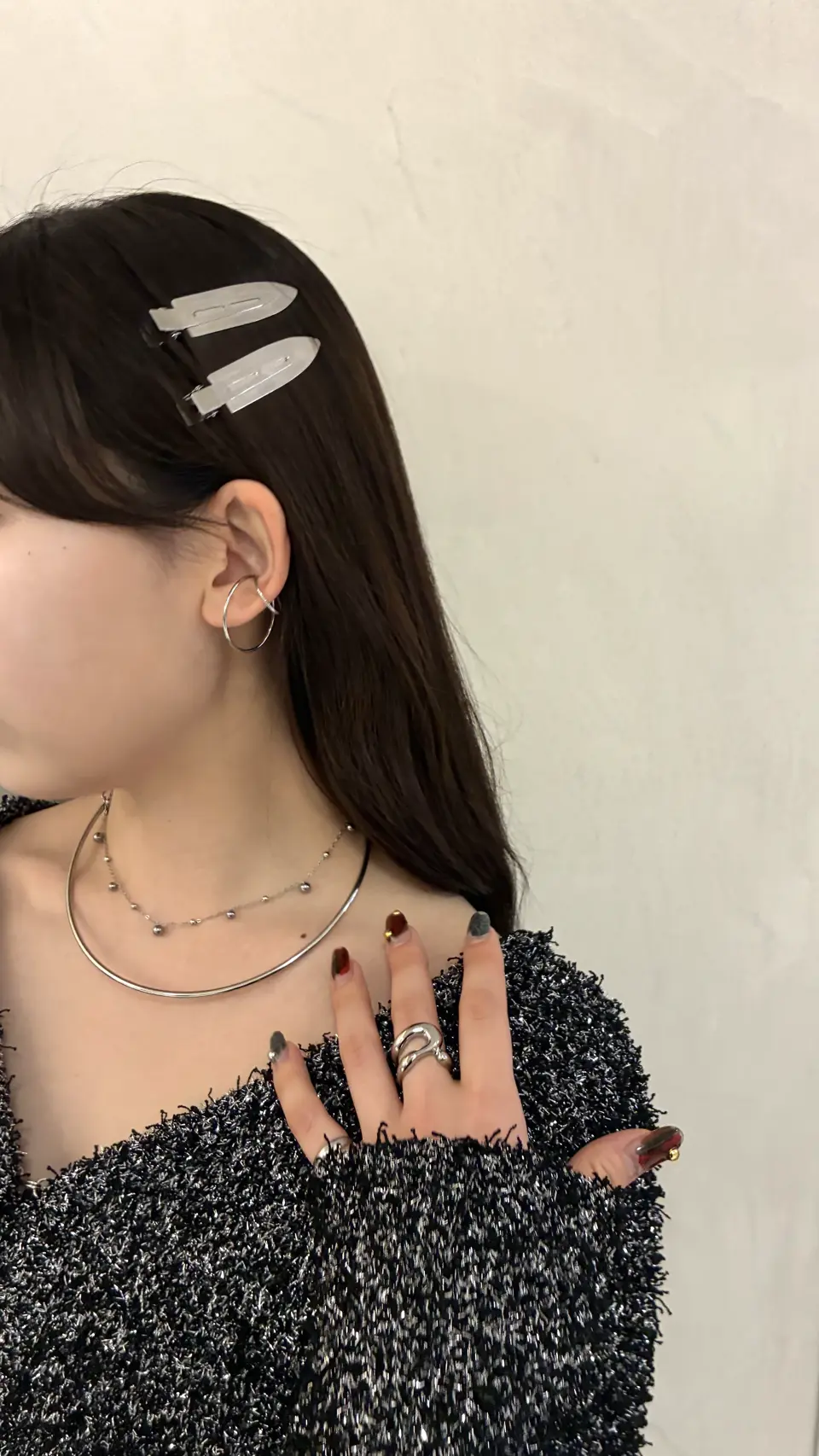 シルバー]2wayチョーカーネックレス