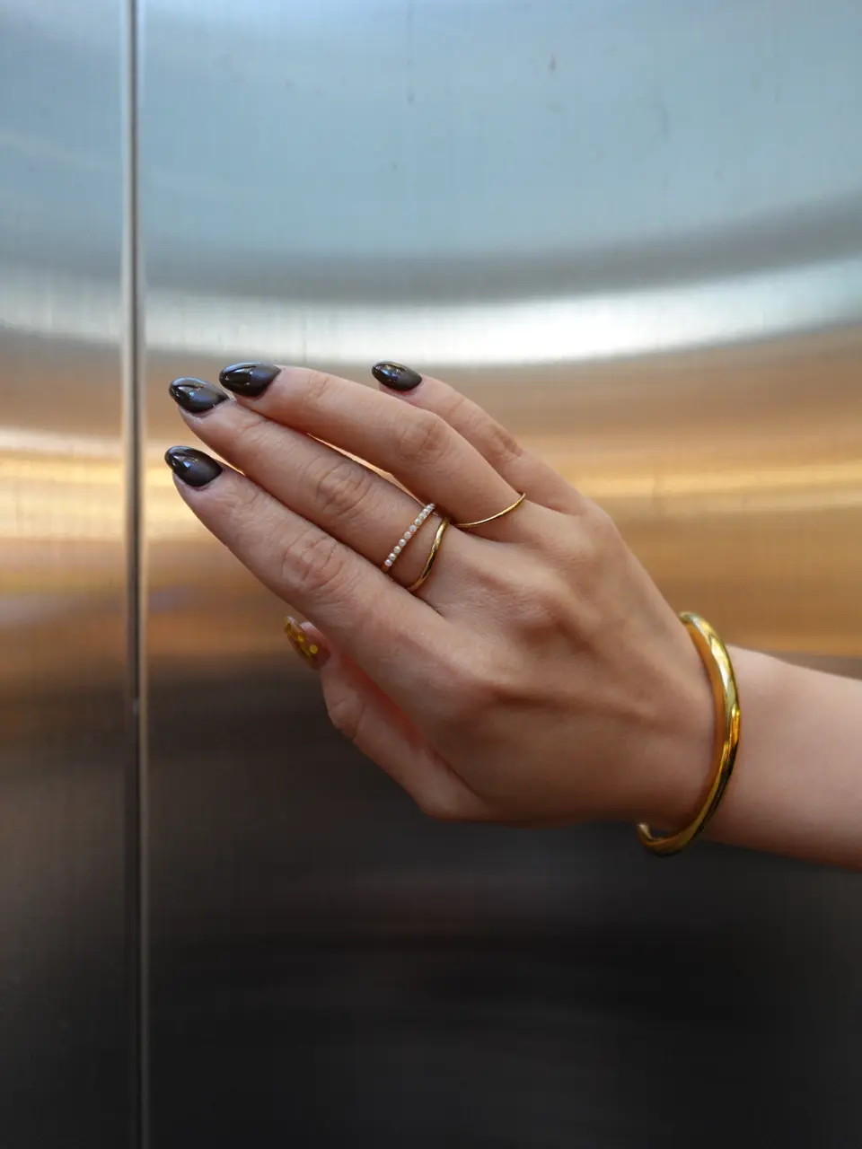 ゴールド]ウェーブバングル