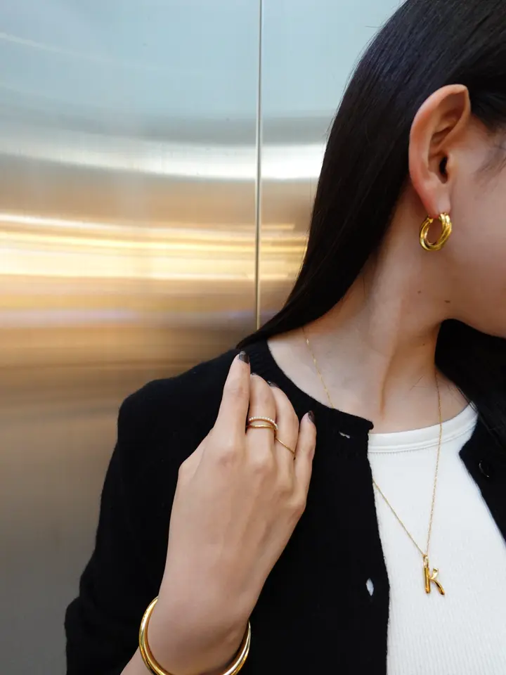 ゴールド]ブーケピアス