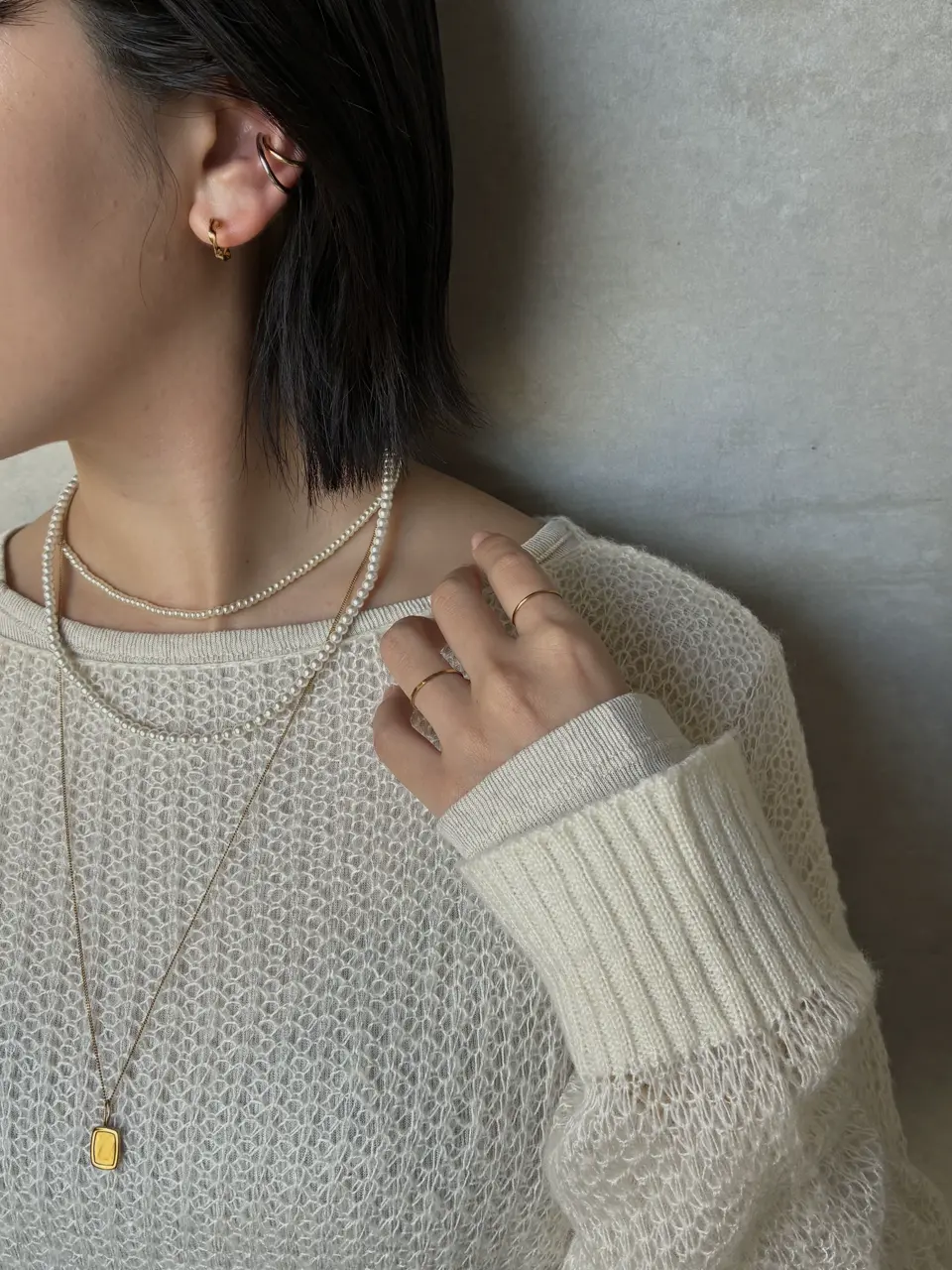 シルバー]タイニーツイストピアス