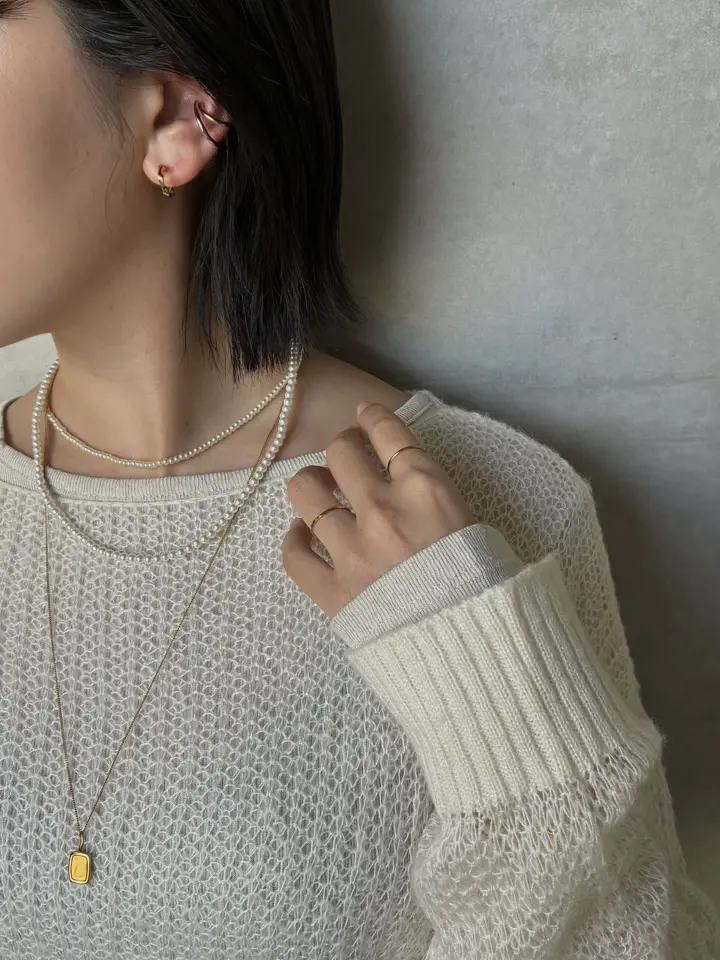 シルバー]タイニーツイストピアス