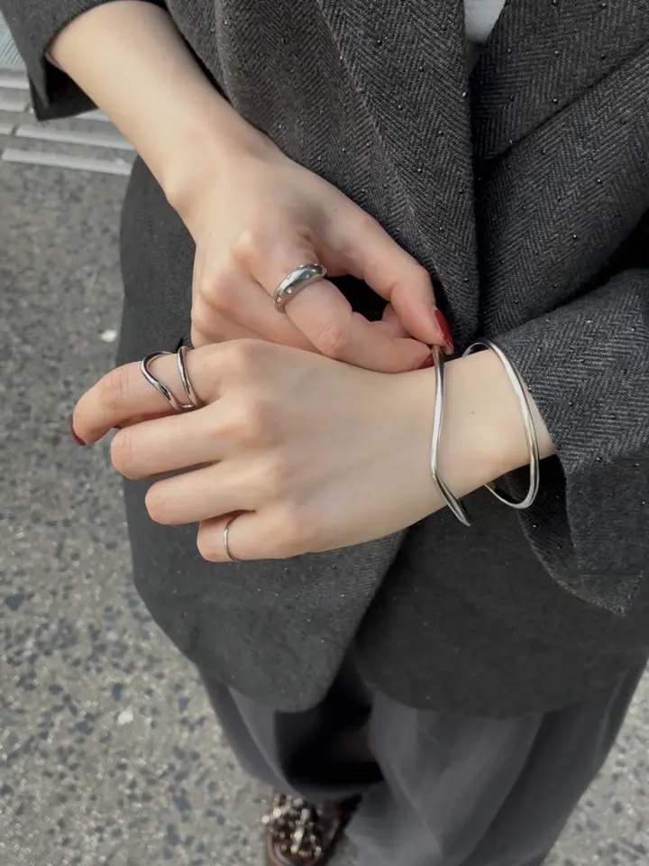 シルバー]シンプルピンキーリング