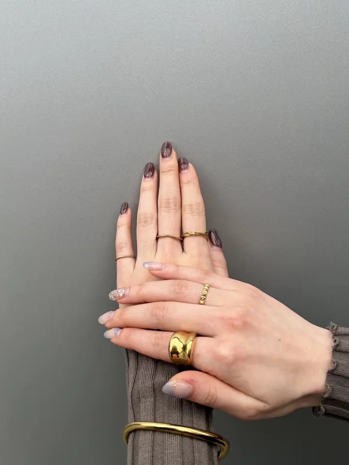 ゴールド]ウェーブバングル