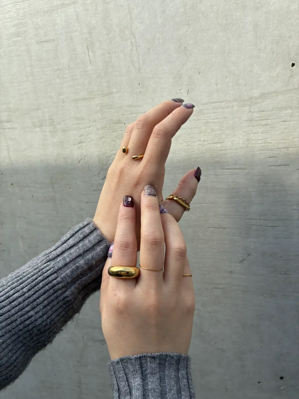 ゴールド]カットピンキーリング